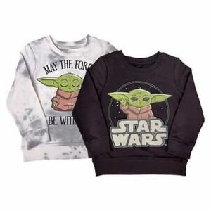 Star Wars Kids' 2-pack Sweatshirt Size 4T Crewneck‎ Cotton Blend